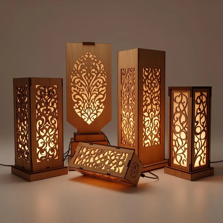 + De 80 Vetores Luminária Arquivos Corte Laser Mdf + Brindes