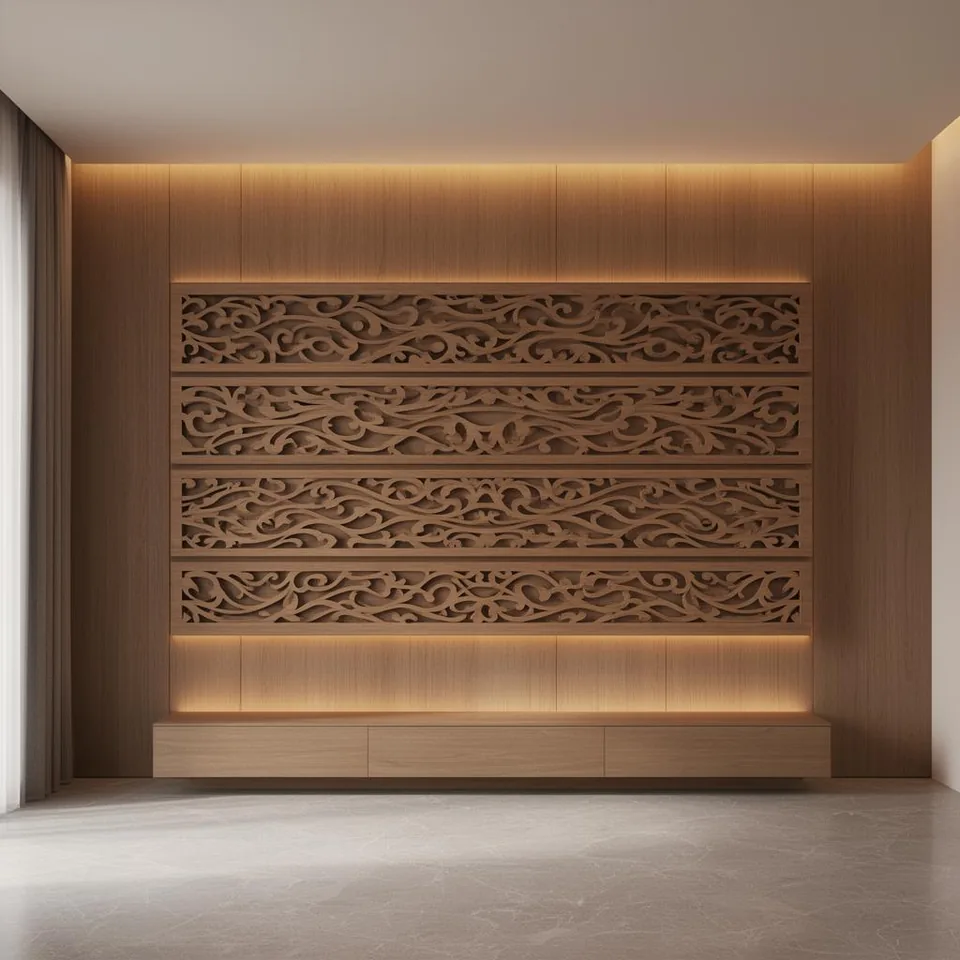 Painel horizontal decorativo premium para CNC